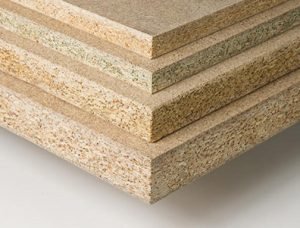 stack of chipboard panels
