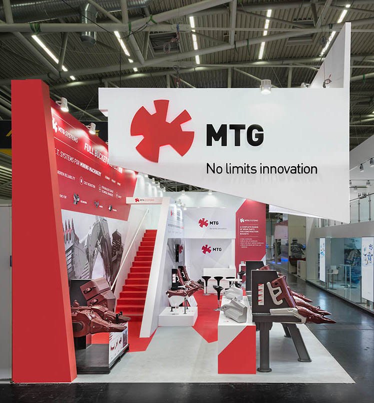 design of fair stands made in Munich for MTG