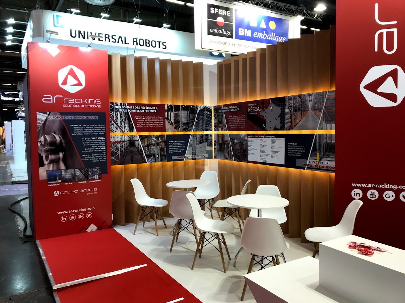 Stand de feria: SITL 2017: construcción de stand Vissual Events &I70 AR RACKING, vista 4