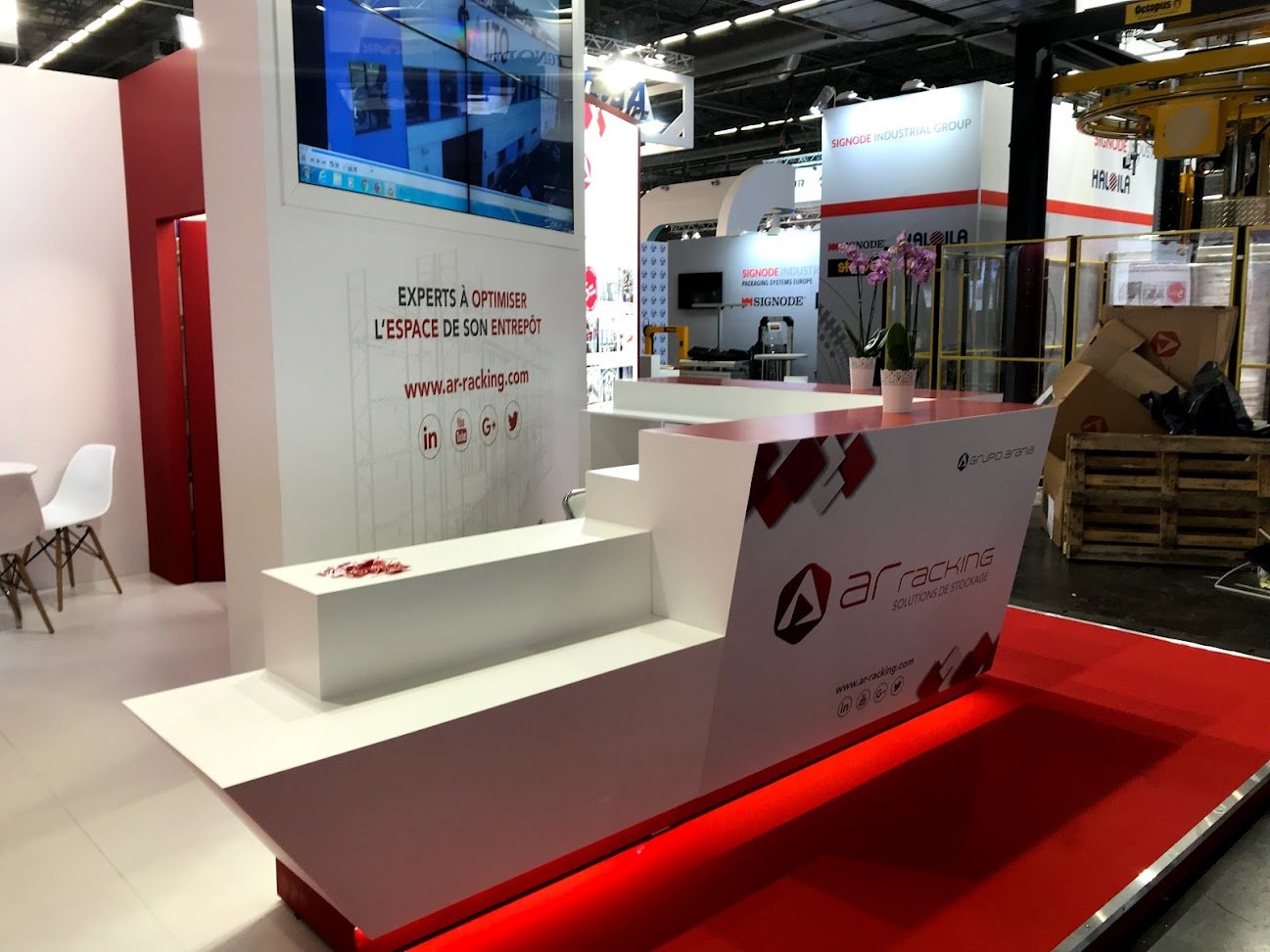 Stand de feria: SITL 2017: construcción de stand Vissual Events &I70 AR RACKING, vista 5