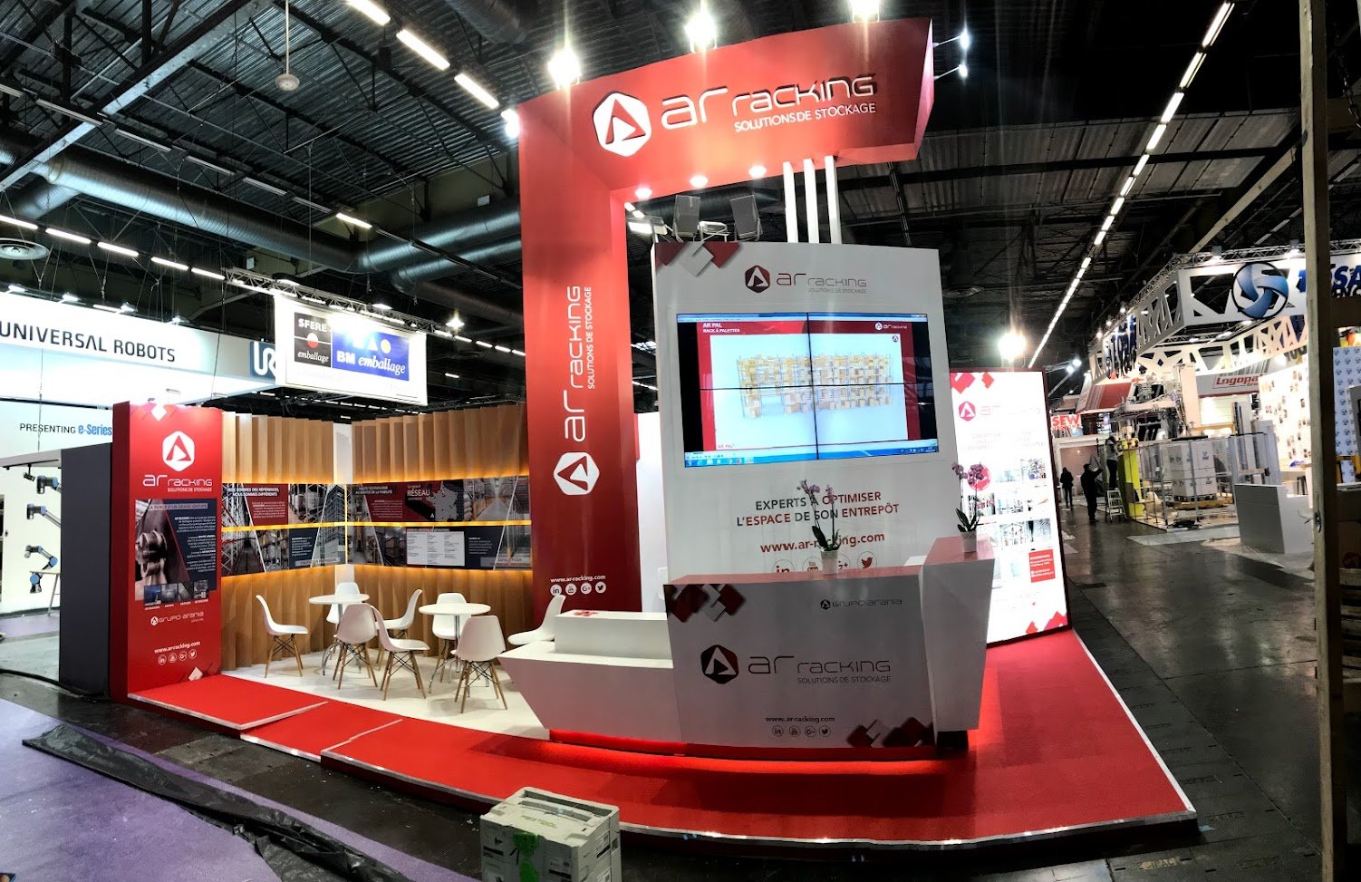 Stand de feria: SITL 2017: construcción de stand Vissual Events &I70 AR RACKING, vista 7