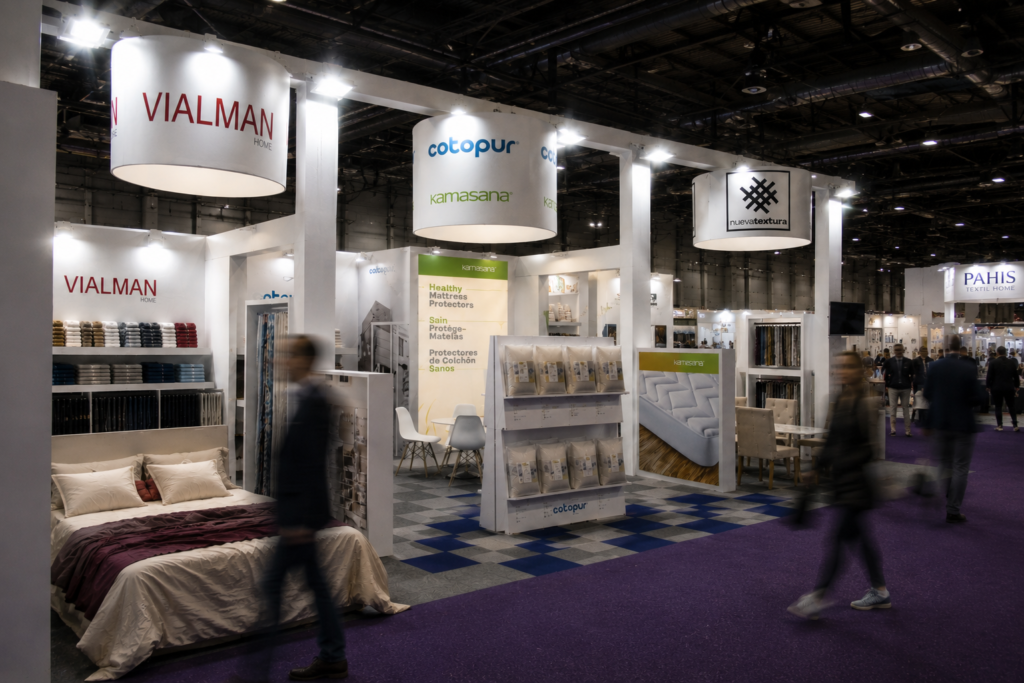 Stand para un grupo textil en Heimtextil 2026